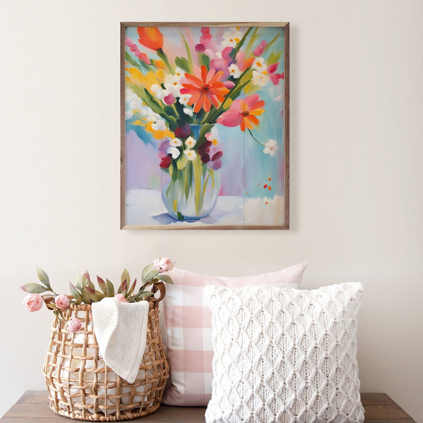 Bright Flowers In Vase