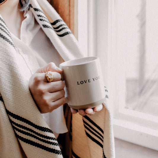 Love You Stoneware Coffee Mug - Gifts & Home Decor