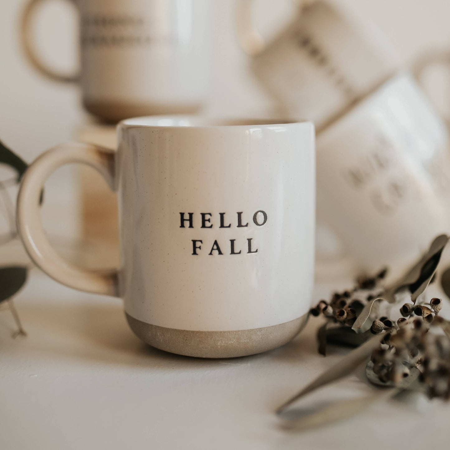 Hello Fall Stoneware Coffee Mug - Fall Decor & Gifts