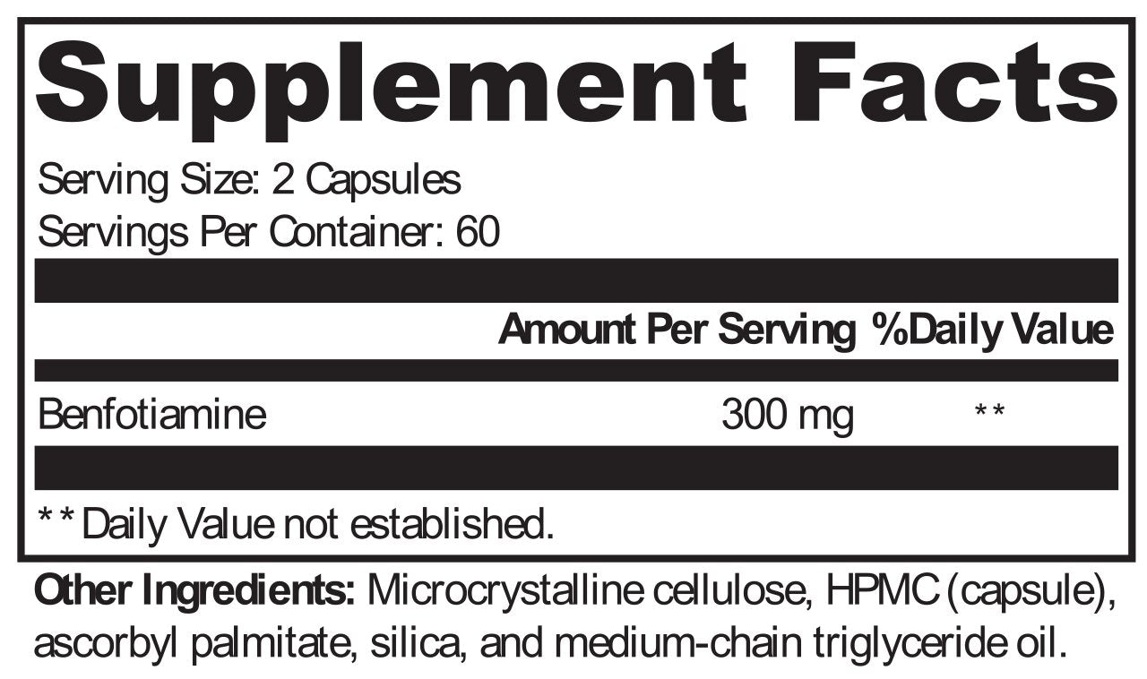 Benfotiamine 120 Capsules