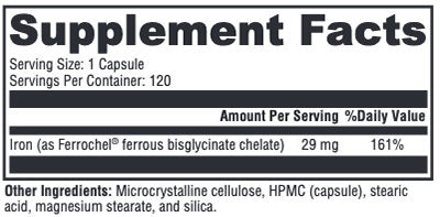 Iron Glycinate 120 Capsules