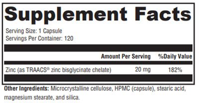 Zinc Glycinate 120 Capsules